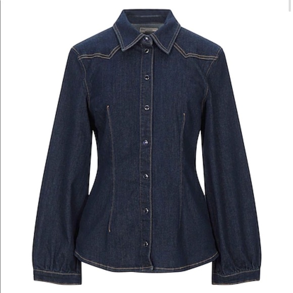 Baum und pferdgarten denim button down jacket top
